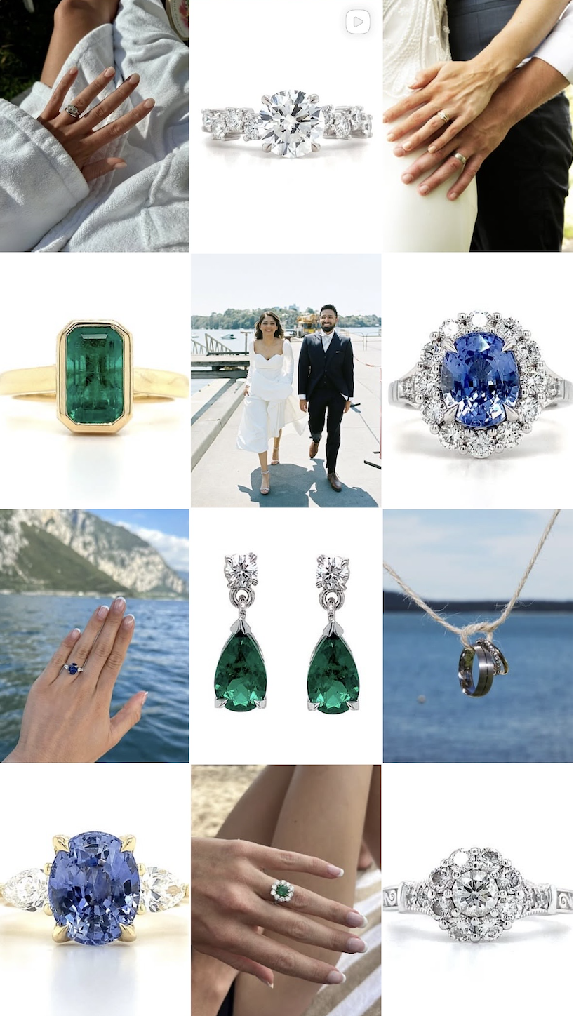 Instagram grid example for Waldemar Jewellers.